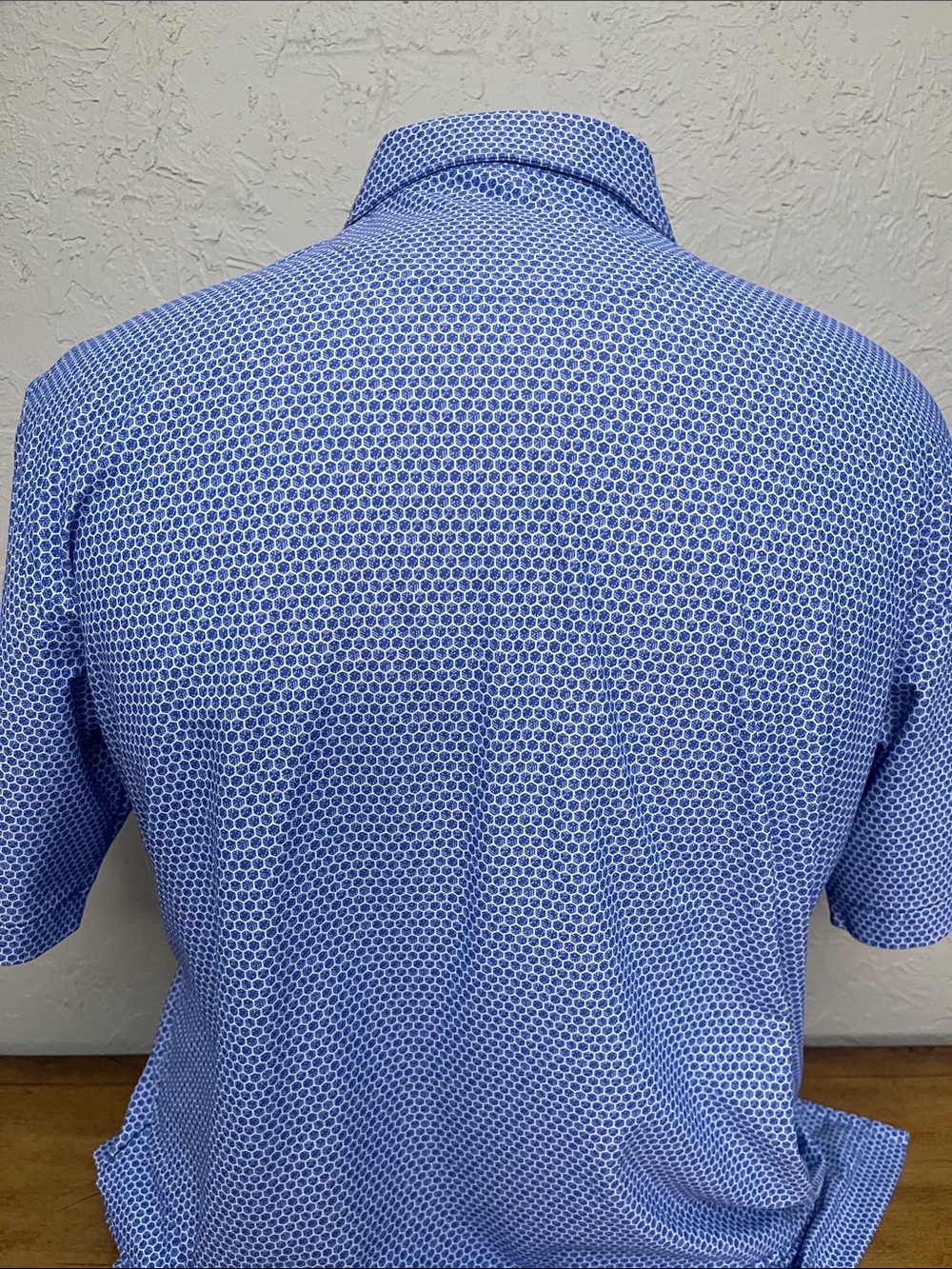 Peter Millar TPC Sawgrass Blue Geo-Print Performance Polo - Picture 3 of 5